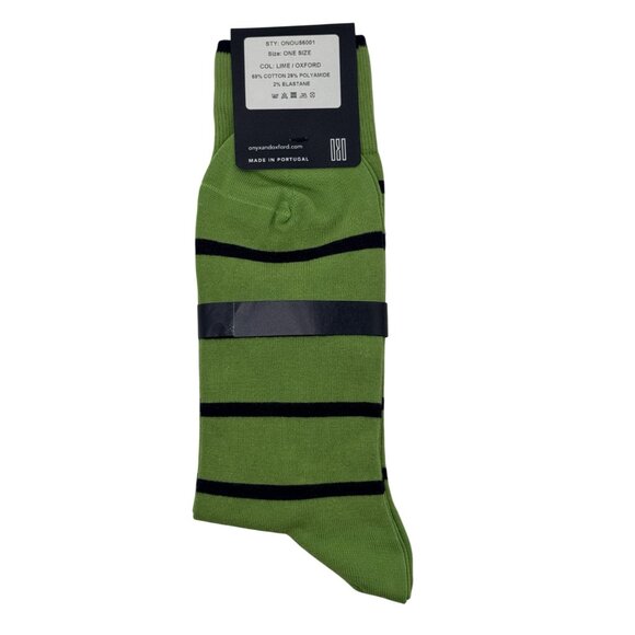 NEW Made in Portugal Onyx & Oxford Socks One Size Cotton Elegant striped socks - Picture 6 of 14